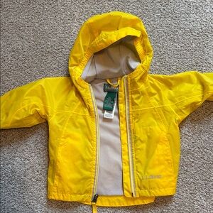 L.L. Bean Yellow Kids' Hooded Rain Jacket